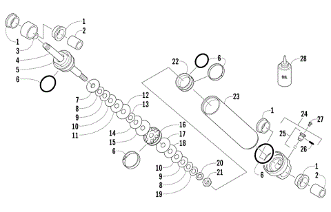 REAR SUSPENSION REAR ARM SHOCK ABSORBER
