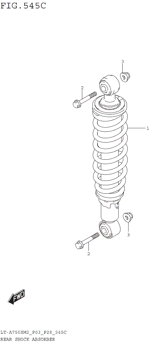 REAR SHOCK ABSORBER (LT-A750XM2 P33)