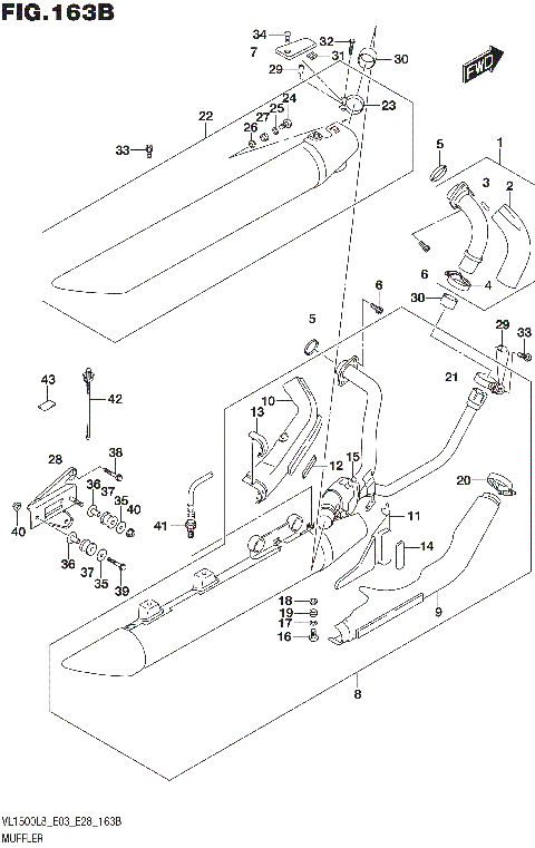 MUFFLER (VL1500BL8 E28)