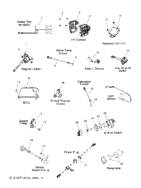 ELECTRICAL, SWITCHES, SENSORS and COMPONENTS - S15DA6 ALL OPTIONS (49SNOWELECT15SBADV6)