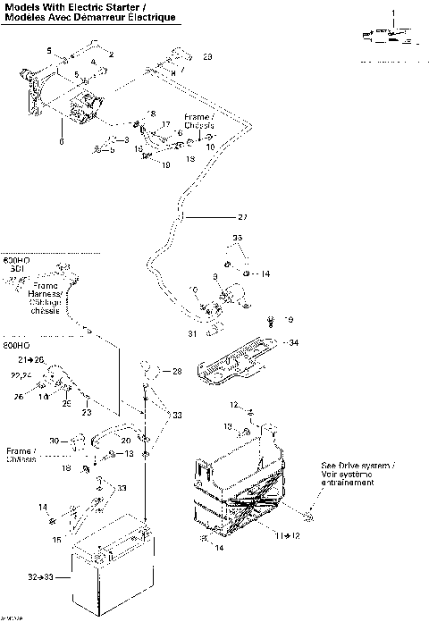 10- Battery And Starter 600 HO SDI