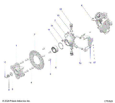 SUSPENSION, FRONT HUB - G25GAB99 (C750529)