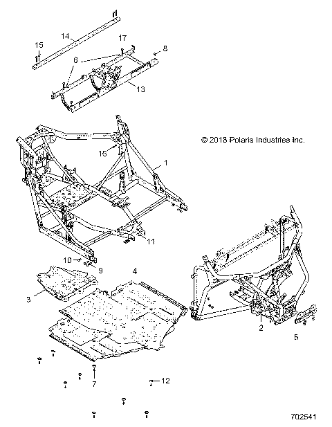 CHASSIS, MAIN FRAME AND SKID PLATES - G20GAE99A2/A4/D99AK/AS/BK/BS (702541)