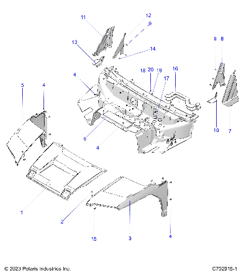 BODY, HOOD, LINER, FRONT FENDERS, A PILLARS - G24G2K99A/99B (C702915)
