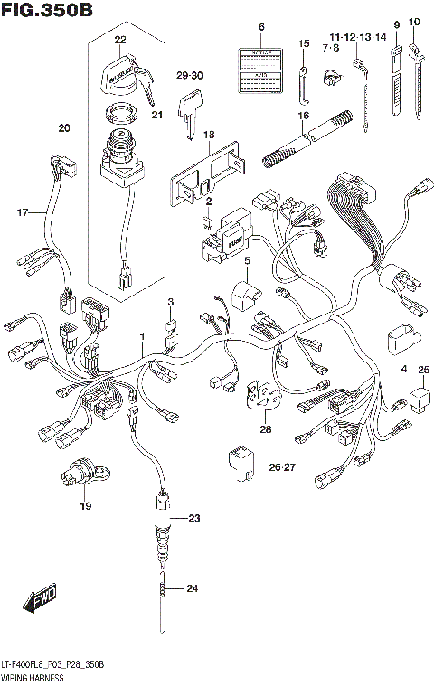 WIRING HARNESS (LT-F400FL8 P28)