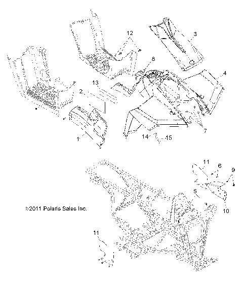 BODY, FRONT CAB and SIDE PANELS - A11EA32AA (49ATVCAB11TBOSS)