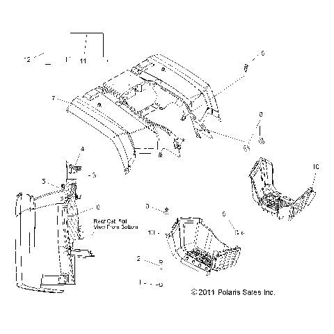 BODY, REAR CAB and FOOTWELLS - A13MN50ET/EX (49ATVCABRR12SP500TR)