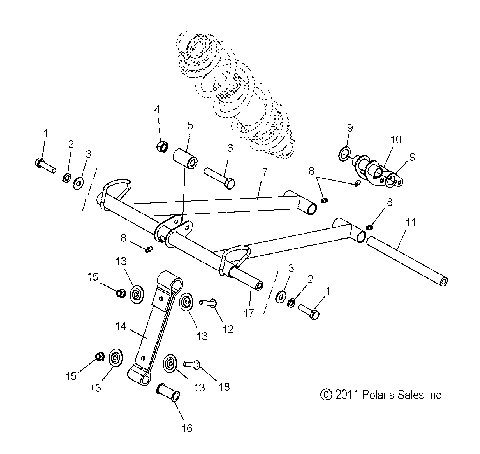 SUSPENSION, TORQUE ARM, FRONT (155 Inch) - S15CK6/CM6 ALL OPTIONS (49SNOWFTA12800PRMK)