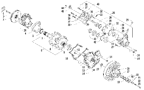 DRIVE TRAIN SHAFT AND BRAKE ASSEMBLIES [93664]