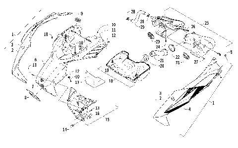HOOD AND AIR INTAKE ASSEMBLY [96665]