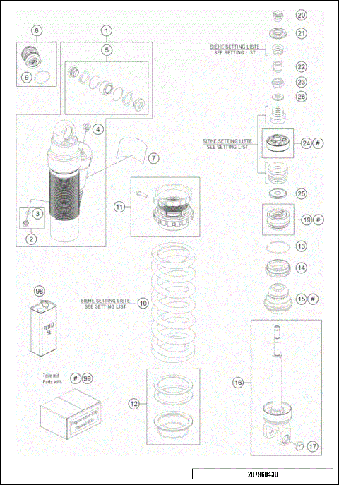 SHOCK ABSORBER DISASSEMBLED