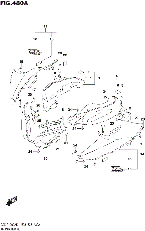 AIR INTAKE PIPE (GSX-R1000A)