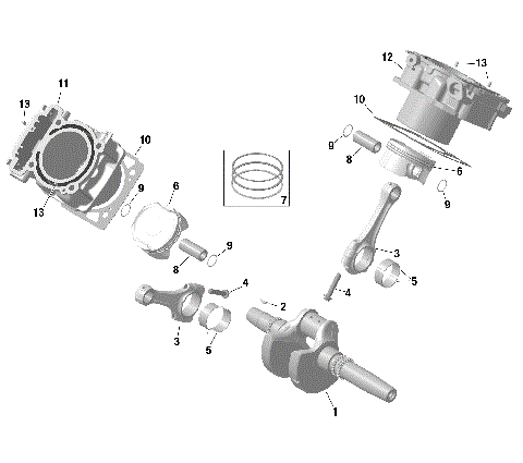 01- ROTAX - Crankshaft and Pistons