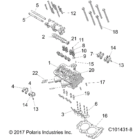 ENGINE, CYLINDER HEAD, CAM and VALVES - A19SVS95CR/ER [C101431-8]