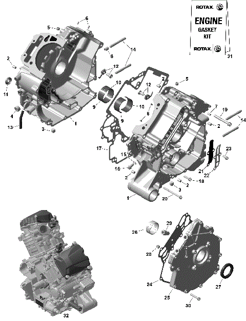 01- ROTAX - Crankcase
