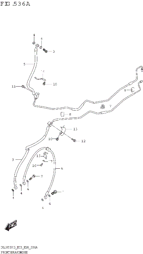 FRONT BRAKE HOSE (DL1050RJ)