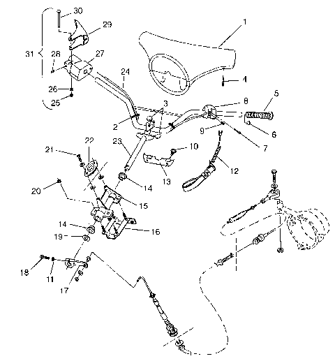 STEERING ASSEMBLY SL 650 B954058 (4930483048A013)