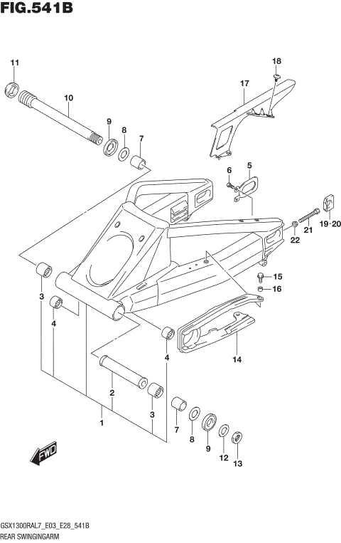 REAR SWINGINGARM (GSX1300RAL7 E28)