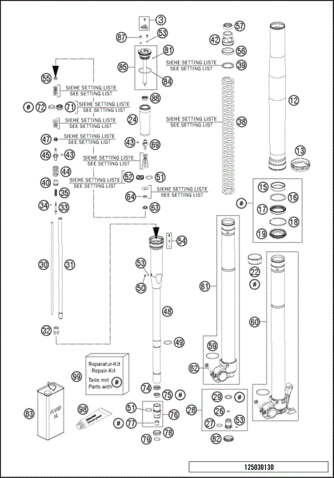FRONT FORK DISASSEMBLED