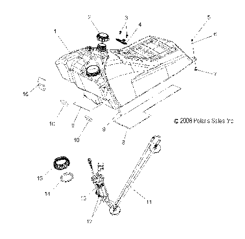FUEL SYSTEM, FUEL TANK ASM. - S09PK6KS/KE/PM6KS/KE (49SNOWFUEL09600RMK)