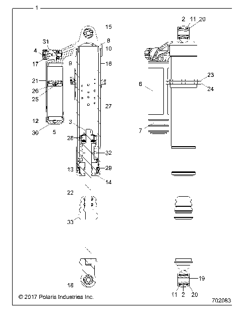 SUSPENSION, FRONT SHOCK - Z18VDE92LS (702083)