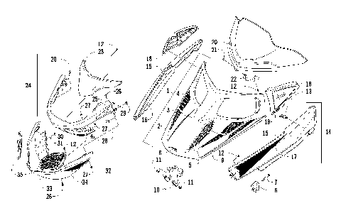 HOOD, WINDSHIELD, AND FRONT BUMPER ASSEMBLY [91950]