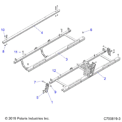 CHASSIS, SEAT SUPPORTS - G21GMD99AJ/AZ/BJ/BZ (C700819-3)