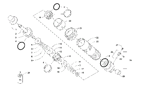 REAR SUSPENSION FRONT ARM SHOCK ABSORBER [102232]