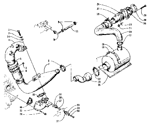 EXHAUST ASSEMBLY (SERIAL # THRU ARJ2545L495) [72643]