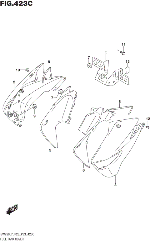 FUEL TANK COVER (GW250L7 P33)