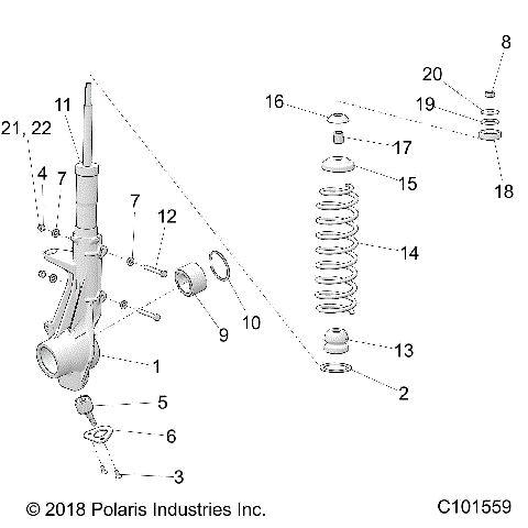 SUSPENSION, FRONT STRUT - A19SAA50D5 [C101559]