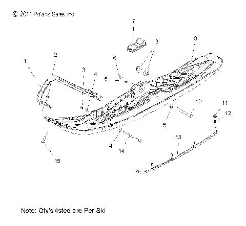 STEERING, SKI ASM. - S12BR8GSA/GSL (49SNOWSKIASM12800SB)