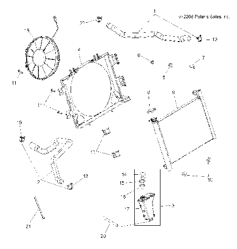 ENGINE, COOLING SYSTEM - A09ZX85FS/CFS (49ATVCOOL09SPXP850)