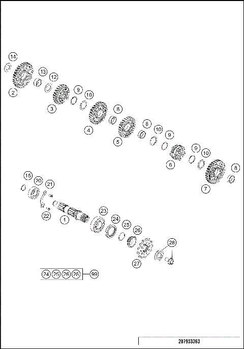 TRANSMISSION II - COUNTERSHAFT