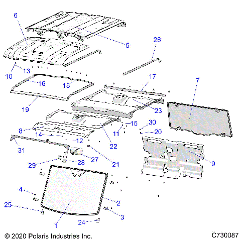 BODY, ROOF AND CAB - R20RSU99AA/AX/A9/AP/BA/BX/B9/BP (C730087)