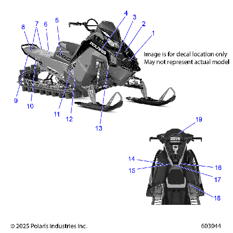 BODY, DECALS, BLACK SIDE PANEL W/BLU DUSK ACCENT-  S26TGM9BS (603043)