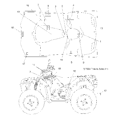 BODY, DECALS - A09ZN85FL/8CFL (49ATVDECAL09SPXP850I)