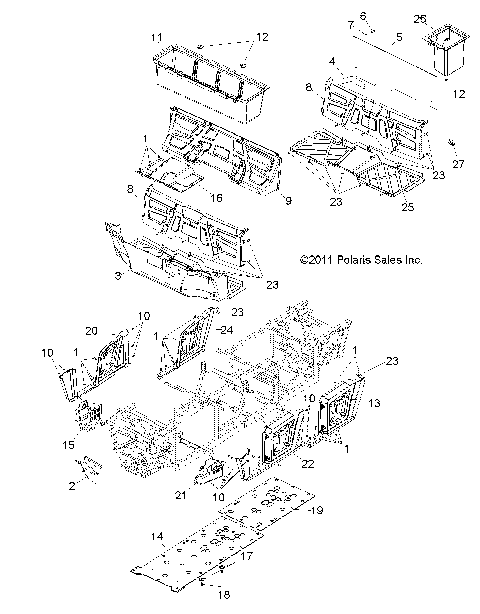 BODY, FLOOR and FENDERS - R14WH76AA/EAC (49RGRMOLDINGS12CREW)