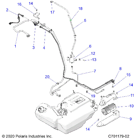BODY, FUEL LINES, EVAP - Z21PAE92BE/BN/L92BL/BT (C700317-1)