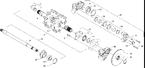 DRIVE TRAIN SHAFTS AND BRAKE ASSEMBLIES [106983]