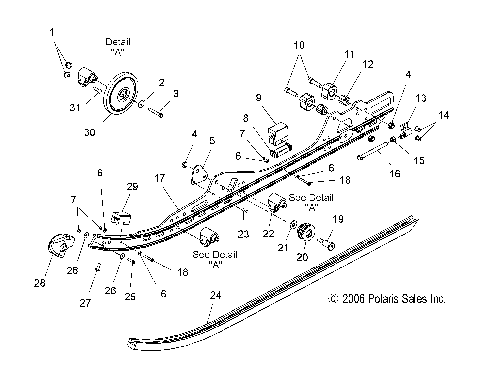 SUSPENSION, RAIL MOUNTING (IQ) - S07PP6HS/HSA/HSB (49SNOWSUSPRAILCLEAN)