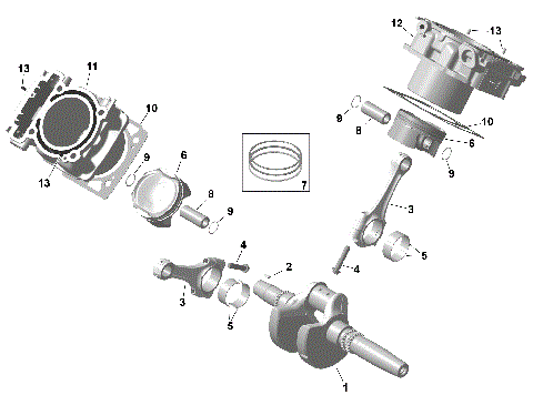 01- ROTAX - Crankshaft, Pistons and Cylinder