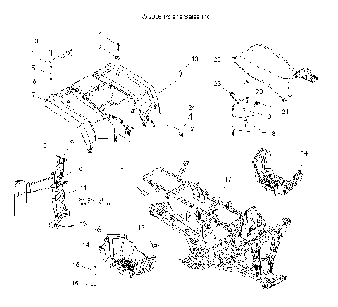 CAB, REAR, SEAT and FRAME - A07MH50AB/AL/AQ/AX/AY/AZ/MN50AF/AN/AT/AY (49ATVCABRR500EFI)