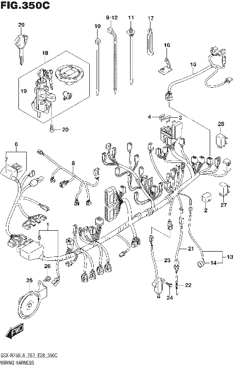 WIRING HARNESS (GSX-R750L6 E33)