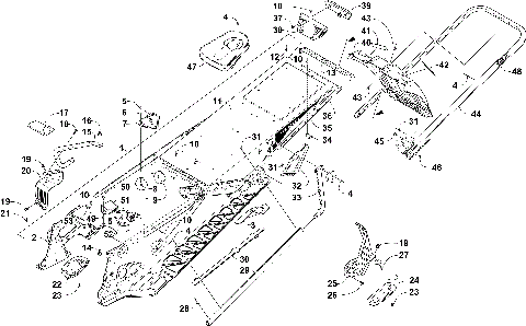 TUNNEL, REAR BUMPER, AND SNOWFLAP ASSEMBLY [106566]
