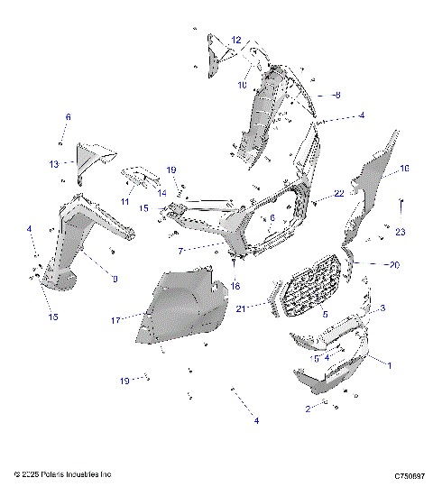 BODY, FRONT FACIA, GRILLE, AND FLARES - Z26NES99A4/B4 (C750897)