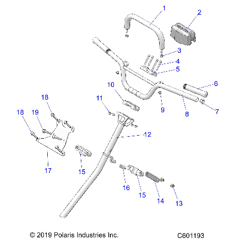 STEERING, HANDLEBAR, STEERING POST - S21CFE5BSL (C601193)