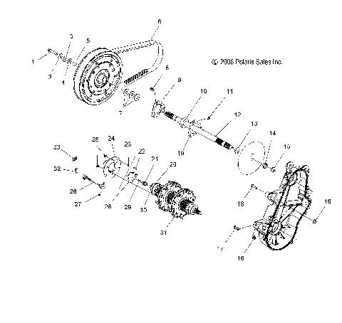 DRIVE TRAIN ASSEMBLY - S07PK6FS/FE/PM6FS/PM6FSA (49SNOWDRIVETRAIN600RMK)