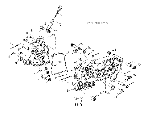 ENGINE, CRANKCASE - A07KA05CA/CB/CD (49ATVCRANKCASE07PRED50)