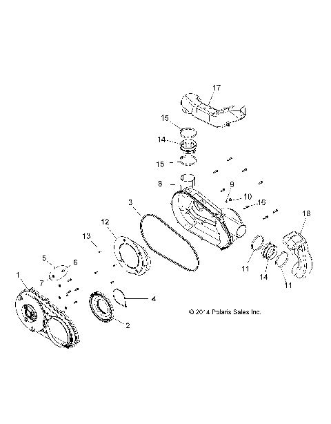 BODY, CLUTCH COVER - A20SEE57K1 (49ATVCLUTCHCVR15570AA)